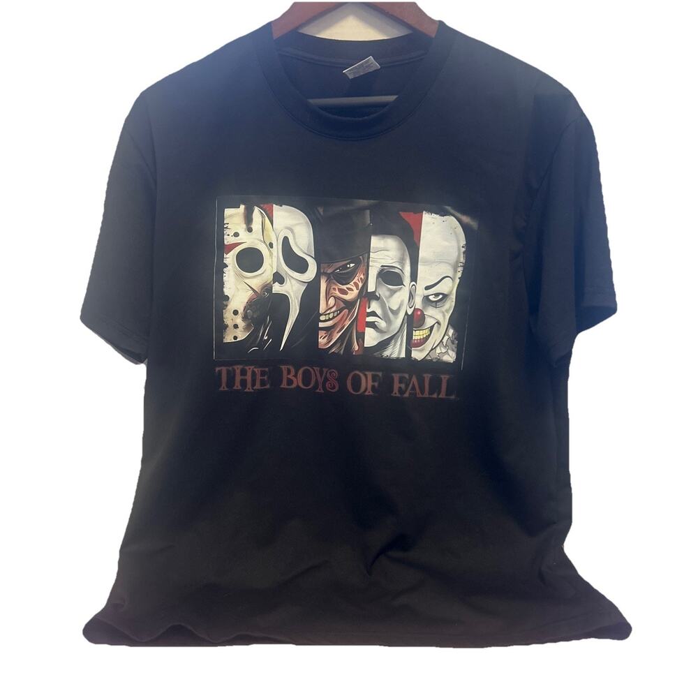 The BOYS OF FALL Horror Characters Shirt Top Mens Size Small Halloween